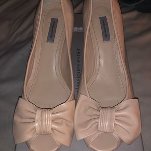 Blush kitten heel pumps